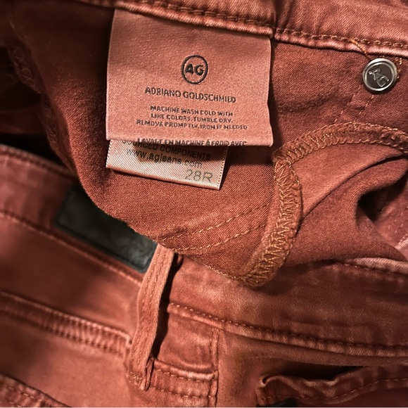 Ag Adriano Goldschmied the legging ankle rust colored jeans 28 - - Picture 9 of 10